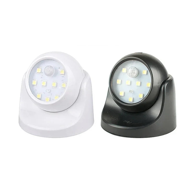Wireless LED spotlight with motion detector – 360° rotatable & energy-saving