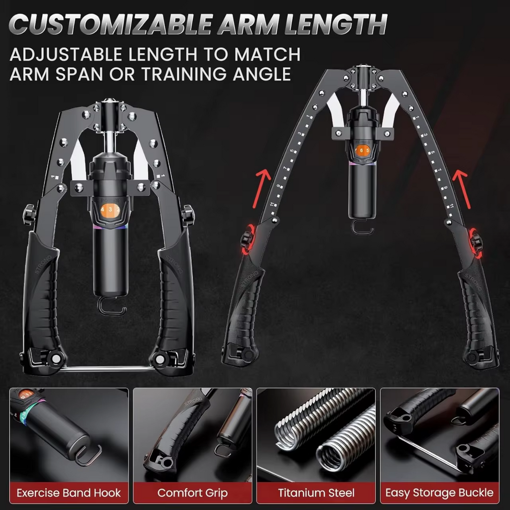 Hydraulic Power Twister Arm & Chest Exerciser | Adjustable Resistance Home Gym