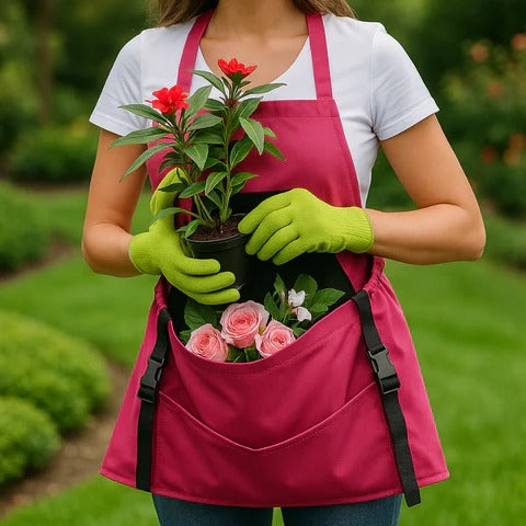 Durable Harvesting Apron With Drop-Release Pouch